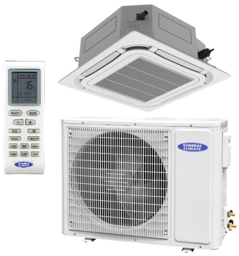 Кондиционер General Climate GC-4C24HRF / GU-U24HF / Панель GC-TF01 кассетная сплит-система комплект